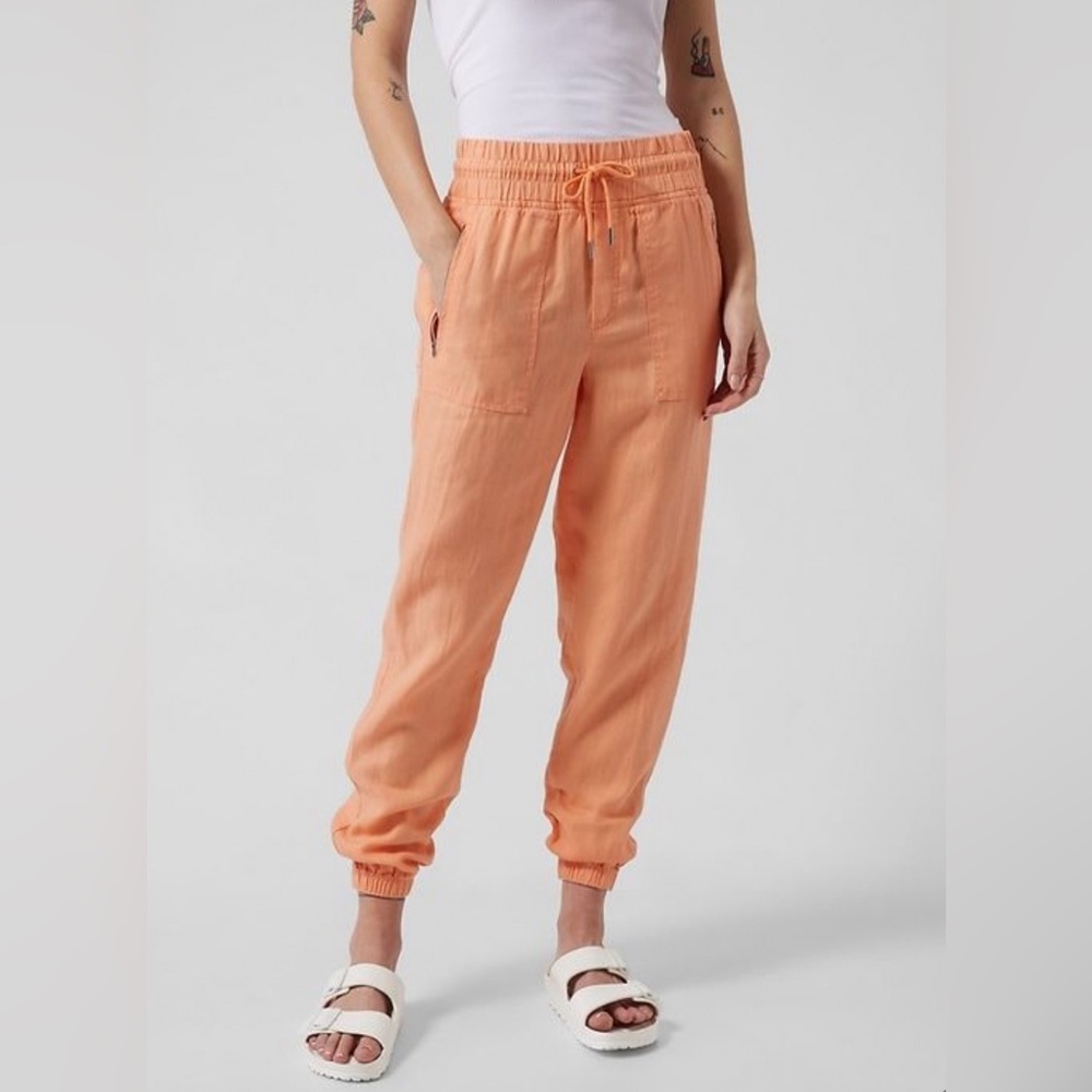 Athleta Cabo Linen Jogger Pants